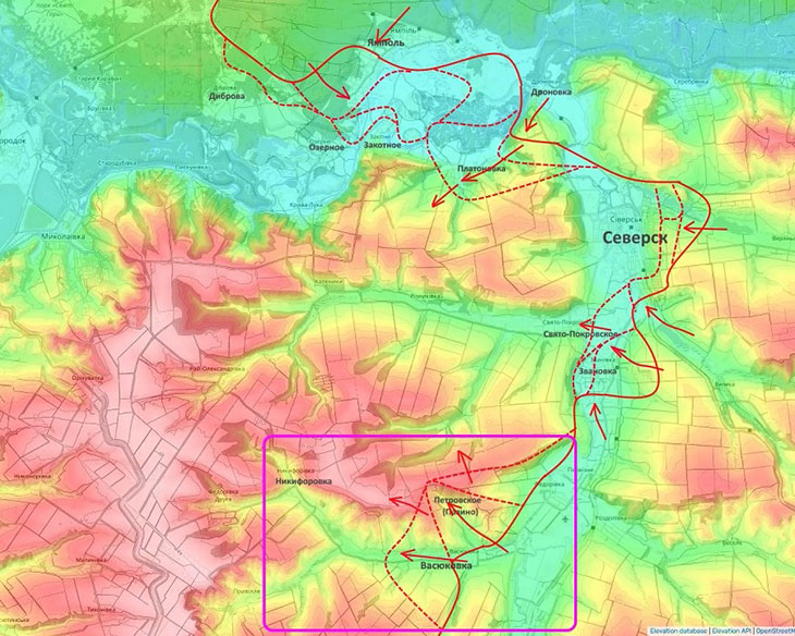 После закрепления в Васюковке и Петровском наши подразделения продолжают двигаться на Никифоровку