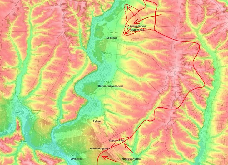 Есть небольшие тактические успехи по направлению к Коровьему Яру