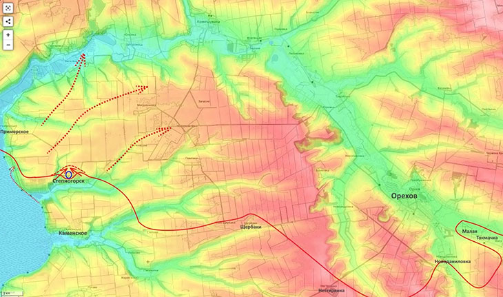 Взятие Степногорского и далее Приморского позволит выйти в тыл ореховской группировке противника, а также на дальние подступы к Запорожью