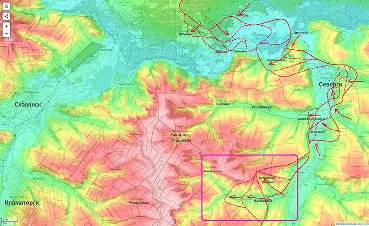 Наши подразделения, опираясь на Васюковку, дальше движутся в сторону Никифоровки