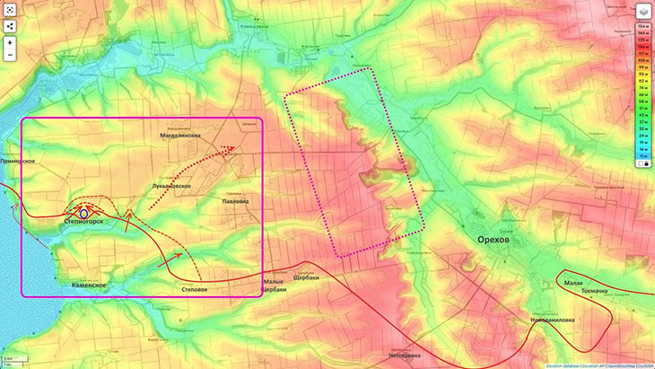 Задача - выйти в тыл ореховской группировки противника, взять под контроль преобладающие высоты, перерезать логистику