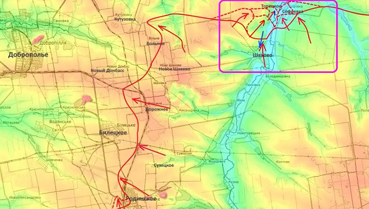 Наши войска с юга атакуют Торецкое