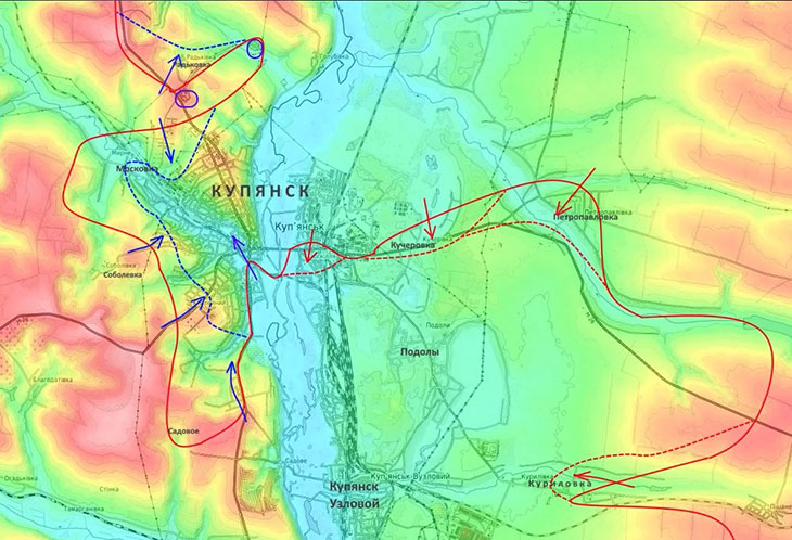 Противник пытается выбить нас из западной части Купянска, с правобережья реки Оскол