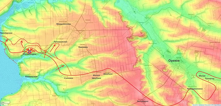 Наши войска довольно неплохо продвинулись как севернее Степногорска, так и в Приморском, а еще по направлению к Лукьяновскому