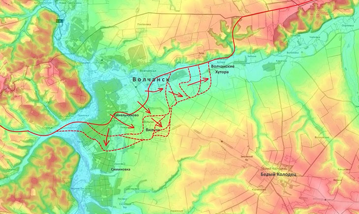 Идут бои в Волчанских Хуторах