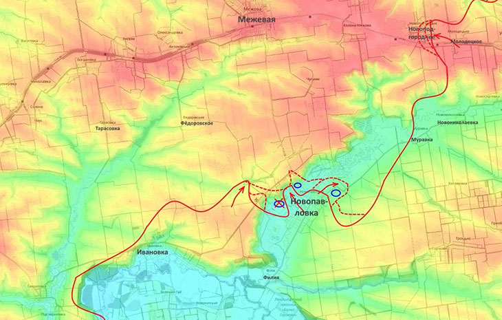 Идет дозачистка Новопавловки