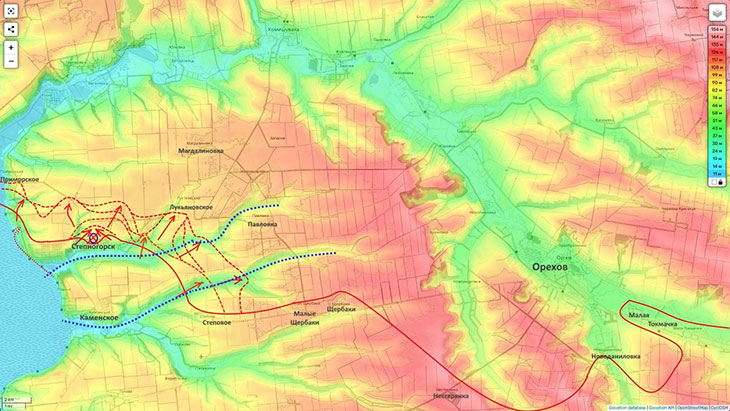 Подразделения группировки "Днепр" продолжают движение на северо-восток, в охват Орехова
