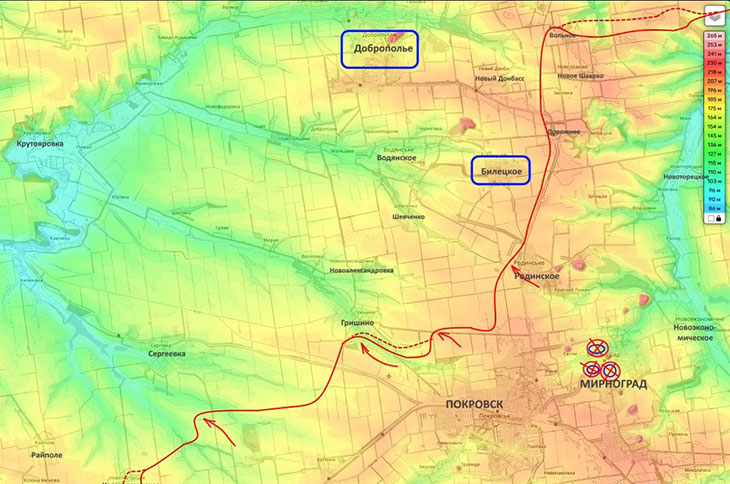 Окончание штурма Мирнограда позволяет нам высвободить несколько бригад, чтобы развернуть наступление на Билецкое и Доброполье