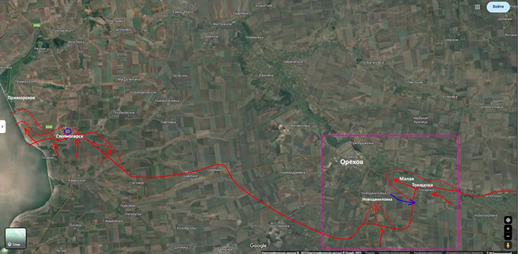 Степногорск - Приморск - Орехов: медленное ползучее наступление группировки "Днепр"
