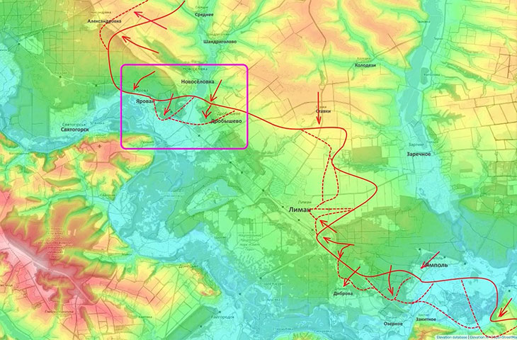 мы расширяем тот плацдарм, который постепенно вбиваем клином между Яровой и Дробышевым