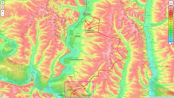 Продолжаются бои в южной части Богуславки, а также за Коровий Яр