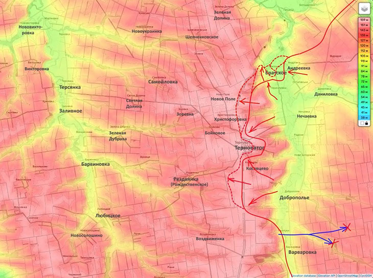 Наши войска сумели закрепиться на северных окраинах Терноватого