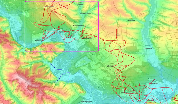 Наши подразделения сумели занять полностью н. п Яровая и заняли с севера восточную окраину Святогорска