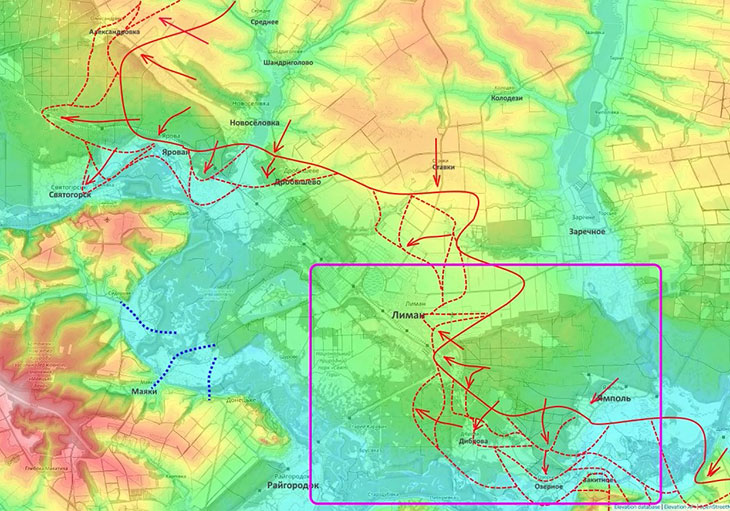 Наши подразделения со стороны Дибровы продолжают двигаться по лесам на запад на переправы в районе н. п. Маяки