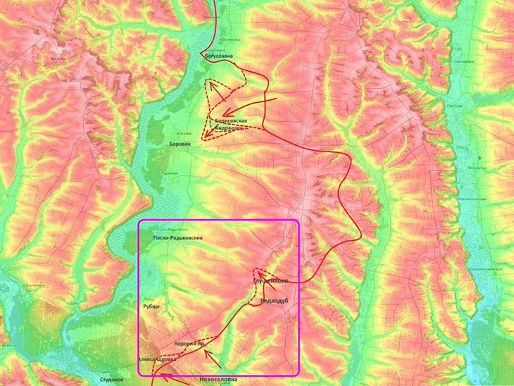 На Боровском направлении наши подразделения заняли большую часть Глущенкова и пытаются выйти на Пески-Радьковские