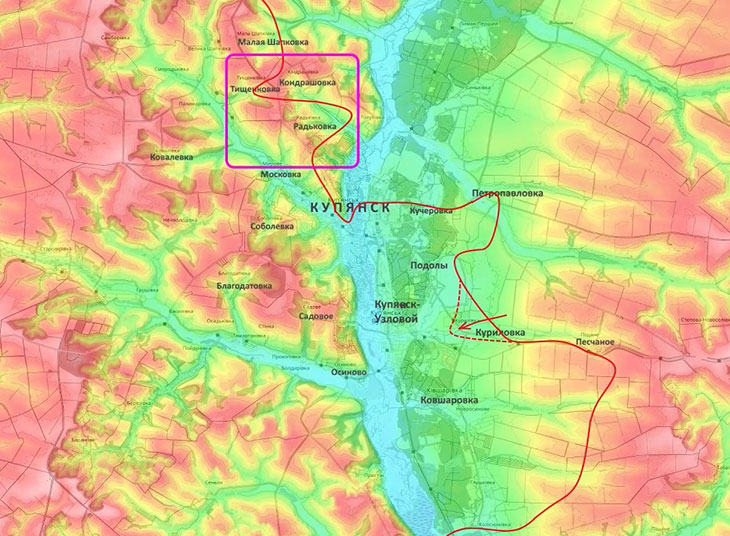 Севернее Купянска пытаемся выбить противника из района Радьковки