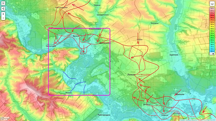 Наши войска продолжают грызть оборону противника по направлению на юг от Яровой, выйти на переправы в районе Маяков и дожать противника в Дробышево