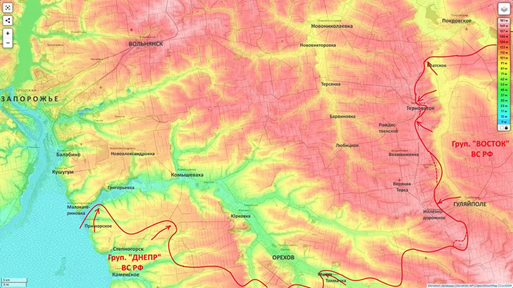 Прорыв от Степногорска и Каменского расширяется
