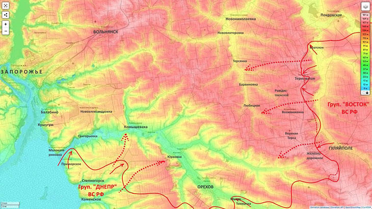 Охват Орехова с севера и запада