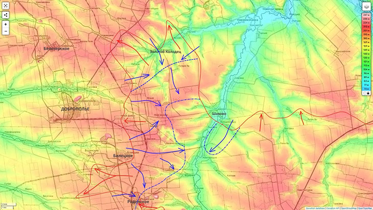 Попытка ВСУ срезать Добропольский выступ