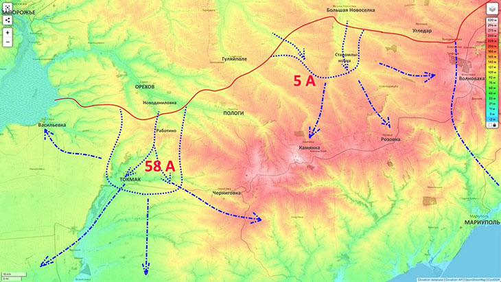 Планируемые направления ударов ВСУ на южном направлении в 2023 году