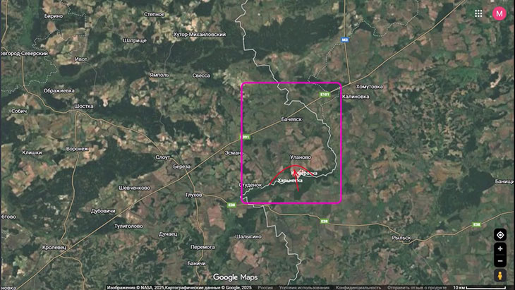 Наши подразделения в северной части Сумской области заняли два села - Комаровку и Харьковку