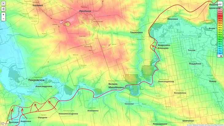Наши подразделения продолжают наступать в районе Андреевки - Братского