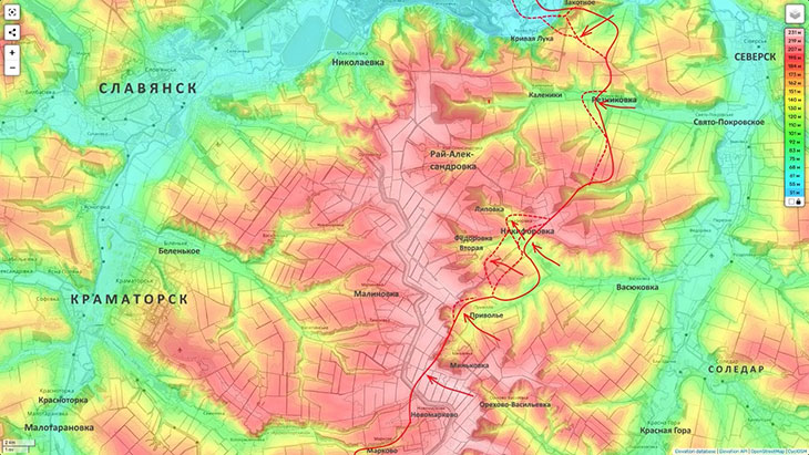 Мы движемся с двух сторон по направлению к северо-восточным окраинам Рай-Александровки
