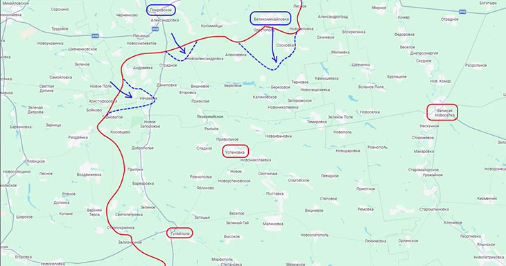Штурмовой корпус ВСУ, опираясь на Покровское и Великомихайловку, наступает в тыл группировки "Восток"