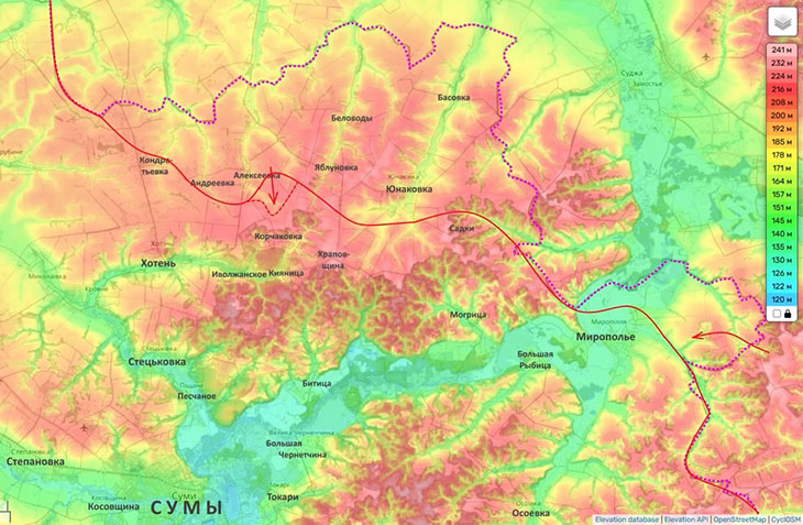 Отмечены атаки по направлению к Корчаковке