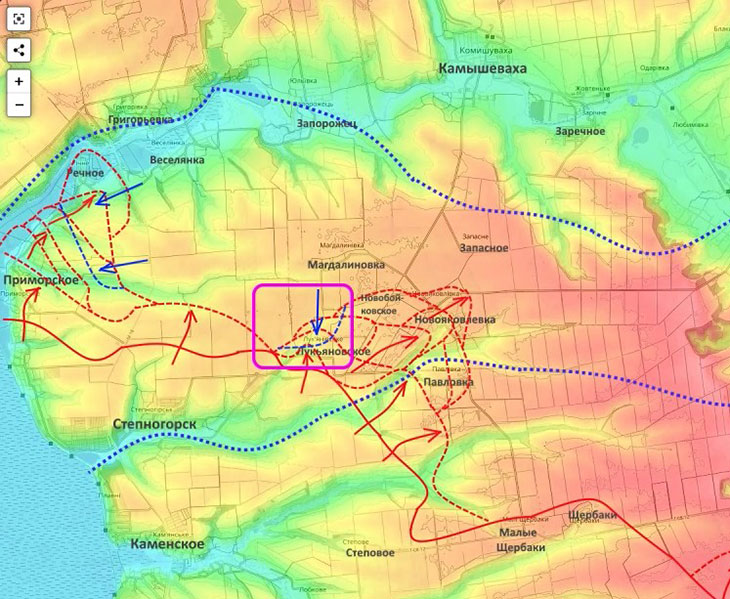 Противнику удалось зайти в северную часть Лукьяновского