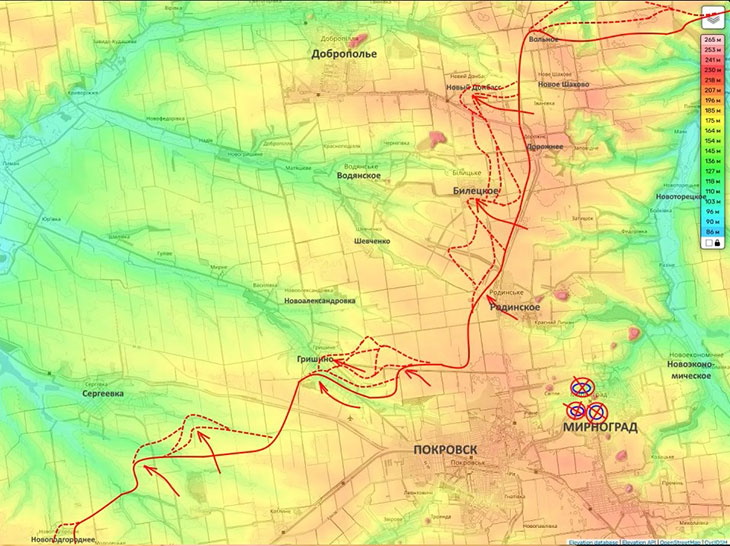 Уже примерно половина села Гришино перешла под наш контроль