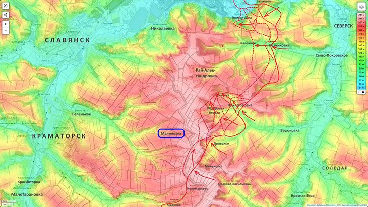 Продолжаются интенсивные бои по направлению на Малиновку