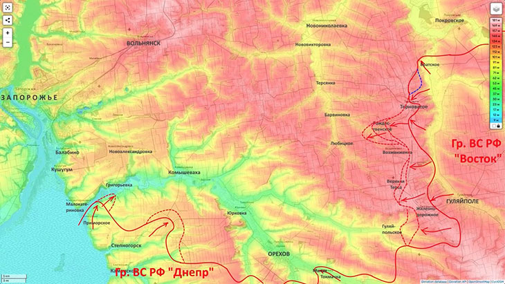 Мы пытаемся взять в клещи группировку противника в районе Воздвижевки и Верхней Терсы, чтобы далее выйти на Любицкое