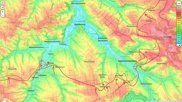 Степановка, которая расположена юго-западнее Константиновки, под нашим контролем