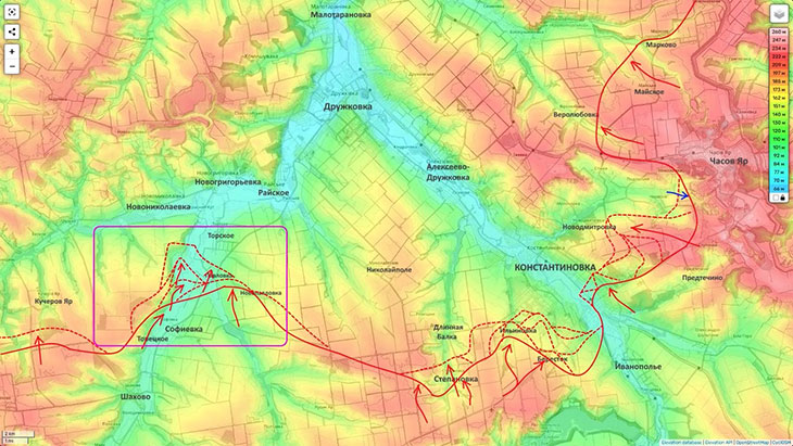 Торецкое и Софиевка переведены в серую зону