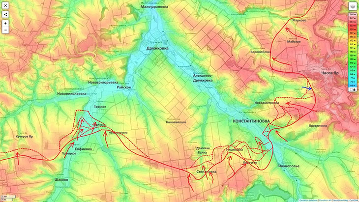 В Константиновке есть продвижение в центральной части города