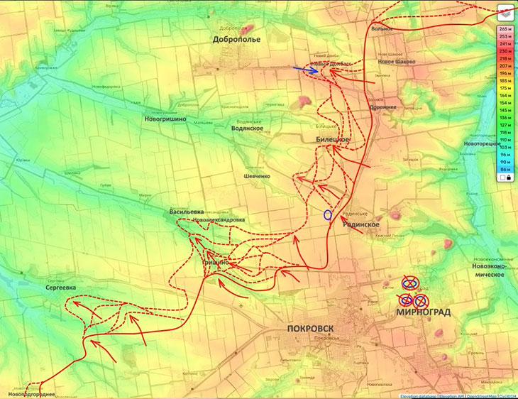 Есть продвижение южнее Билецкого по направлению Шевченко и Водянскому