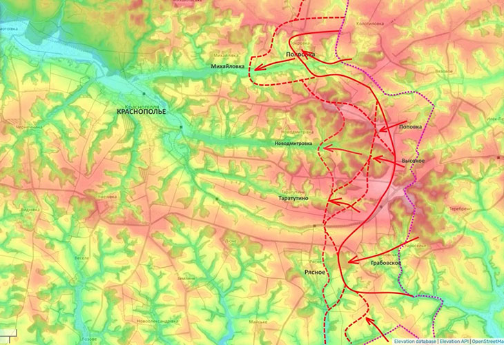 Кадры объективного контроля зафиксировали наши уже части на восточной окраине Новодмитровки
