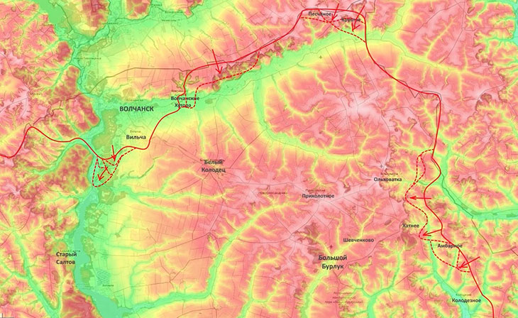Министерство обороны РФ заявило о занятии н. п. Волчанские Хутора