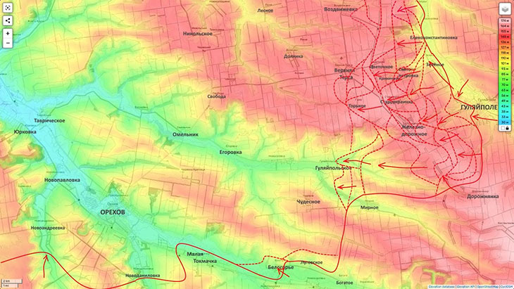 Продвижение южнее Гуляйпольского