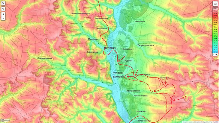 Отмечены бои на восточной окраине Купянска-Узлового