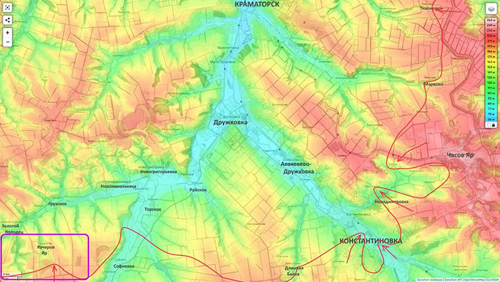 Активизируется участок фронта южнее Кучерова Яра