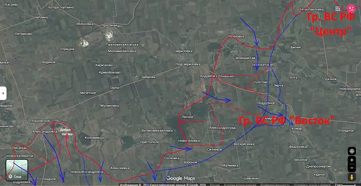 Противник пытается развивать наступление на Большую Новоселку
